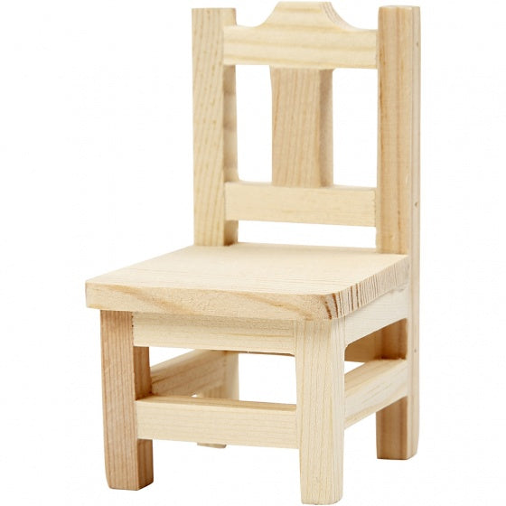 houten mini-meubels 5 x 10 stuks blank