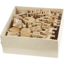 houten mini-meubels 5 x 10 stuks blank