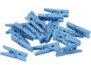 mini wasknijpers 2,5 x 0,3 cm blauw 36 stuks