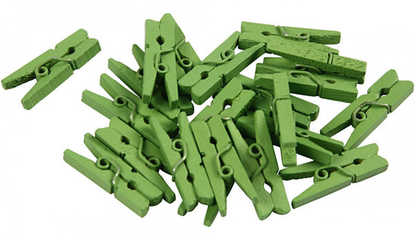 mini wasknijpers 2,5 x 0,3 cm groen 36 stuks