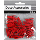 mini wasknijpers 2,5 x 0,3 cm rood 36 stuks
