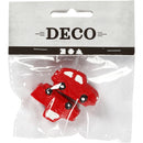 miniatuur autootjes 2 stuks 4 cm rood