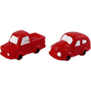 miniatuur autootjes 2 stuks 4 cm rood
