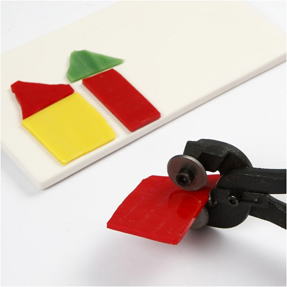 glaskniptang Mozaïek rood 15 cm