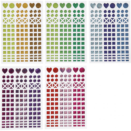 mozaiek stickers multicolor 11 x 16,5 cm 10 vellen