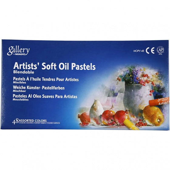 Mungyo oliepastel multicolor 7 cm 48 stuks