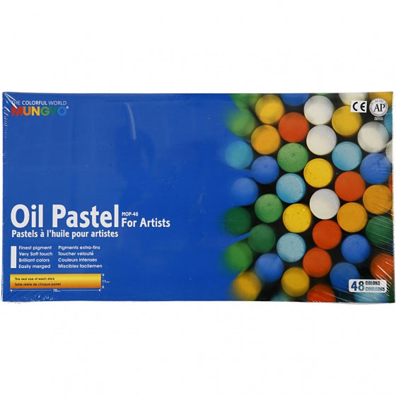 Mungyo oliepastel multicolor 7 cm 48 stuks