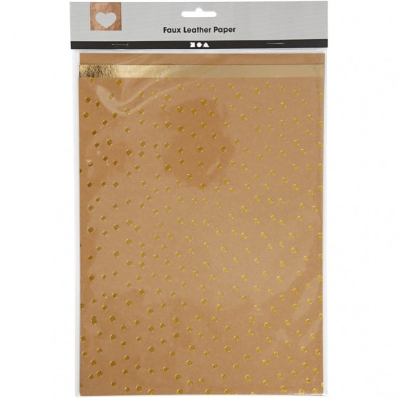 Faux Leather Papier, 3 Vellen