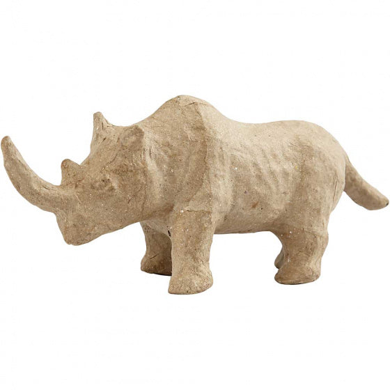 Neushoorn 7,5 x 18 cm bruin