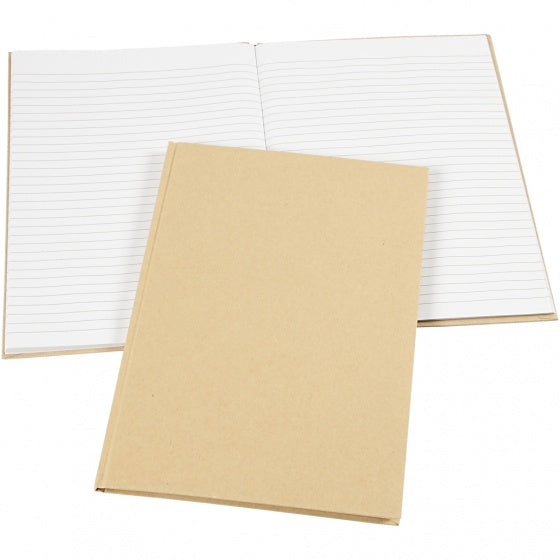 notitieboek A4 bruin/wit