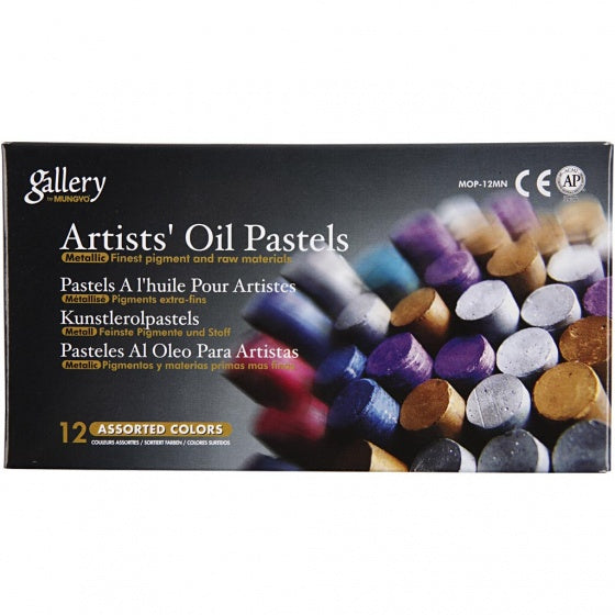 Gallery oliepastel multicolor 7 cm 12 stuks