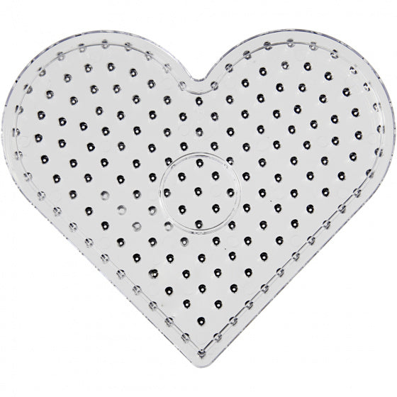 onderplaat hart 17 x 15,5 cm transparant
