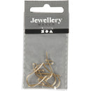 oorbelhaak 21 mm verguld 6 stuks