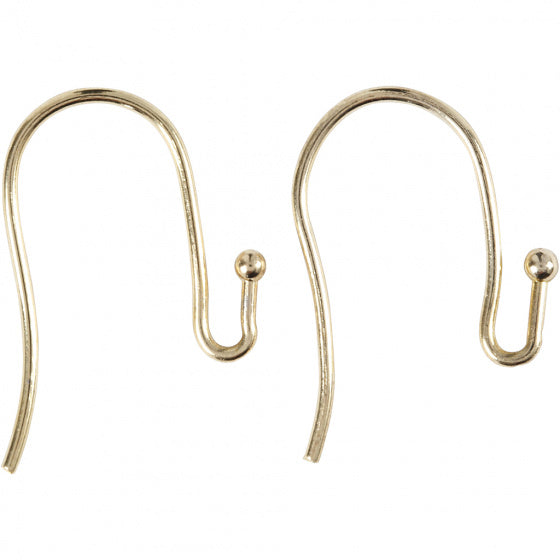 oorbelhaak 21 mm verguld 6 stuks