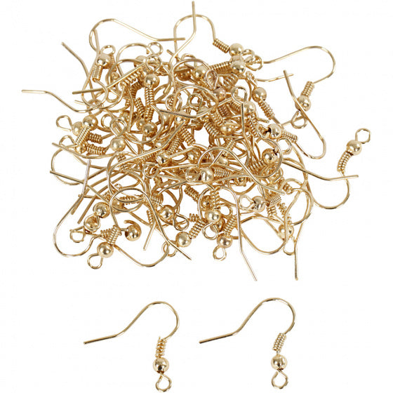 oorbellen 18 mm verguld 100 stuks