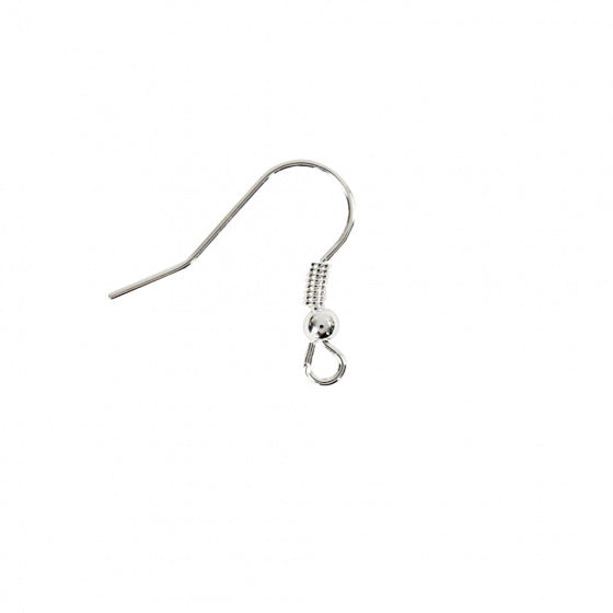 oorbellen 18 mm verzilverd 10 stuks
