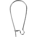 oorbellen 25 mm verzilverd 6 stuks