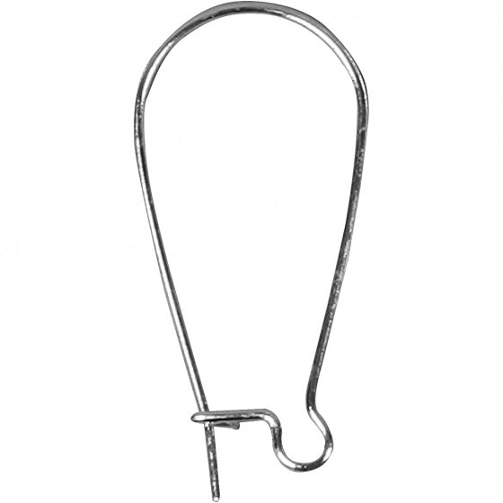 oorbellen 25 mm verzilverd 6 stuks