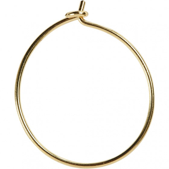 oorbellen metaal 20 mm goud 8 stuks