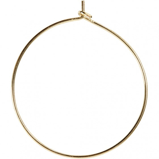 oorbellen metaal 30 mm goud 6 stuks