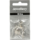 oorbellen ster 24 mm verzilverd 6 stuks