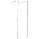 Oorbellen van Ketting Verzilverd, 1 Paar