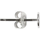 oorstekers 13 mm verzilverd 100 stuks