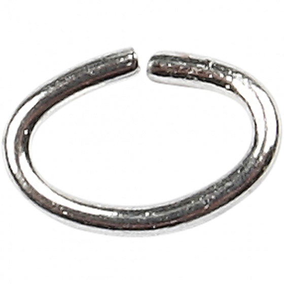 ovalen ring 0,7 x 2,5 x 4 mm zilver 50 stuks