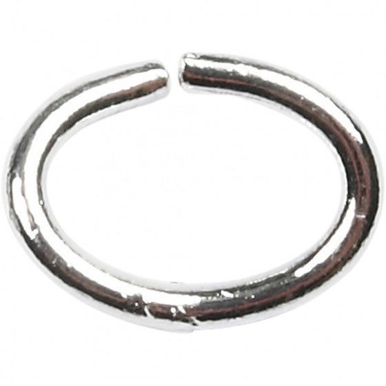 ovalen ring 1 x 4 x 6 mm zilver 40 stuks