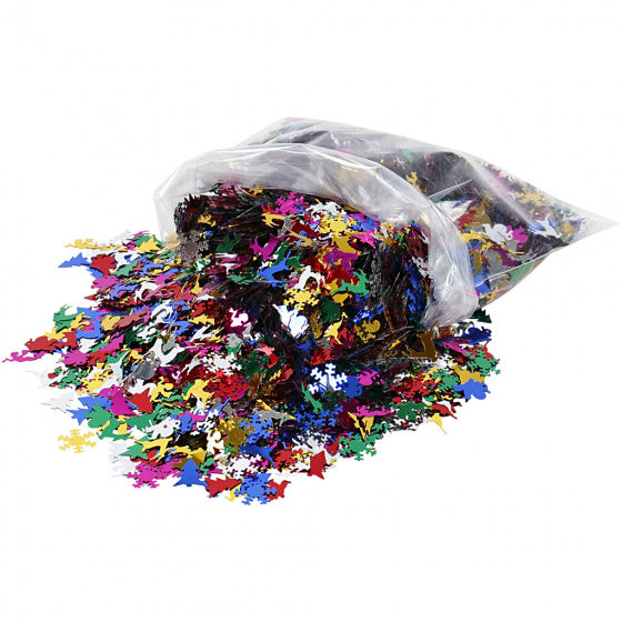 pailletten kerst metallic gekleurd 15 mm 250 gram