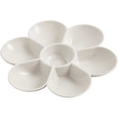 palet bloemvorm wit 17,5 cm 7 vakken plastic