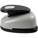 papierpons 46 x 67 mm gevlochten hart grijs/zwart