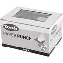 papierpons 46 x 67 mm gevlochten hart grijs/zwart