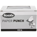 papierpons 46 x 67 mm gevlochten hart grijs/zwart