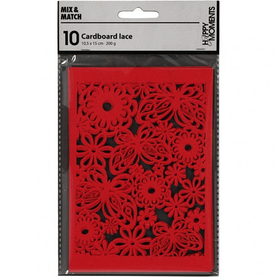 Patroonkarton Rood, 10st.