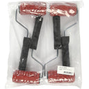 patroonroller 10 cm zwart/rood 4 stuks