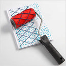 patroonroller 10 cm zwart/rood 4 stuks