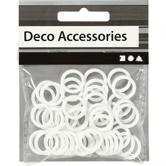 plastic ring wit 50 stuks