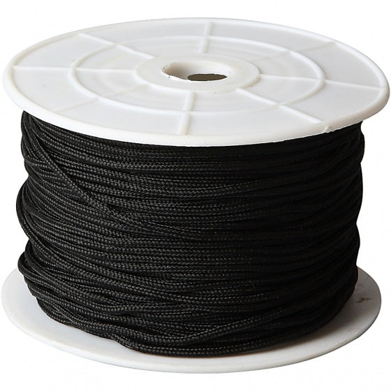 Polyester Koord Zwart 2 mm, 50m