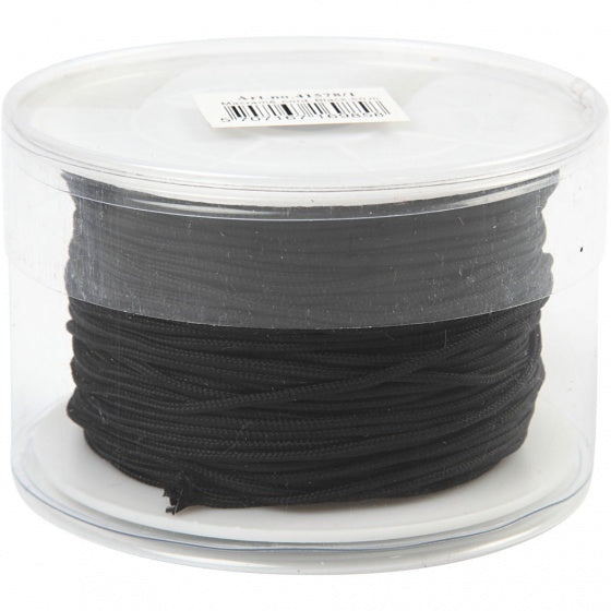Polyester Koord Zwart 2 mm, 50m