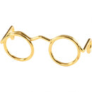 Poppenbril 25 mm goud 10 stuks