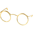 Poppenbril 50 mm goud 10 stuks