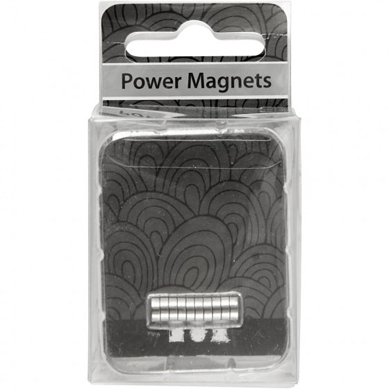 Power magneten 5 mm x 2 mm zwart, wit, grijs