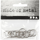 ringen 15 mm 10 stuks zilver