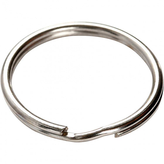 ringen 25 mm 8 stuks zilver