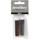 Rocailles 1,7 mm bruin/transparant grijs