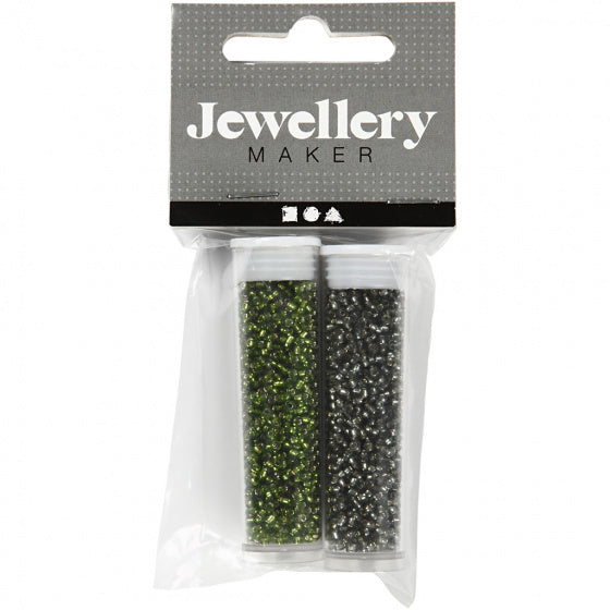 Rocailles 1,7 mm grasgroen/grey green