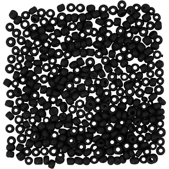 Rocailles matzwart 3 mm 25gr