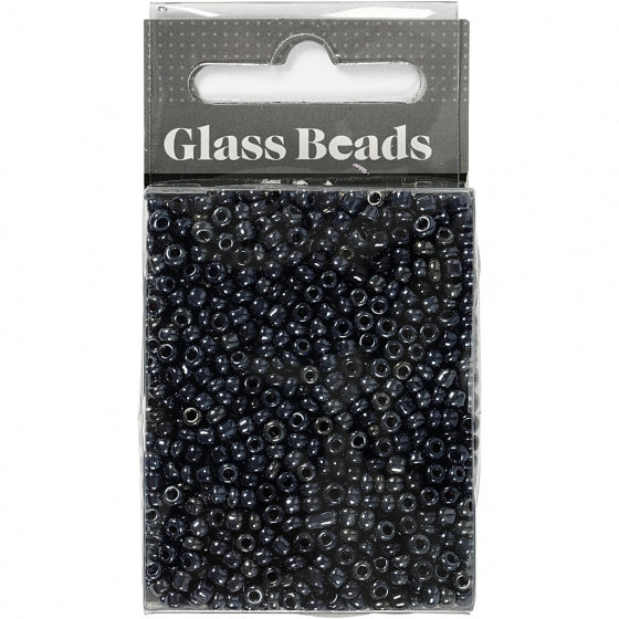 Rocailles metallic zwart 3 mm 25gr