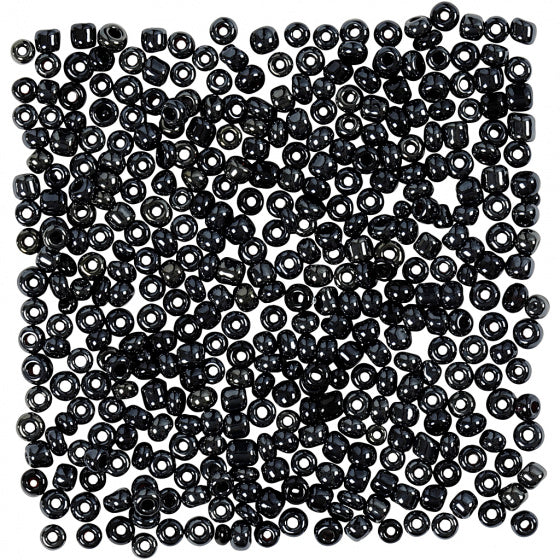 Rocailles metallic zwart 3 mm 25gr